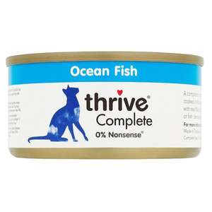 Thrive 脆樂芙 貓罐頭 貓濕糧推薦：Thrive 貓罐頭 脆樂芙 鯖魚+銀魚+海蝦 75g (藍色) (T_C_C_OF)