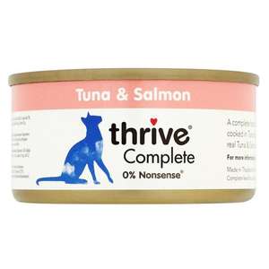 Thrive 脆樂芙 貓罐頭 貓濕糧推薦：Thrive 貓罐頭 脆樂芙 吞拿魚+三文魚 75g (粉紅色) (T_C_TS_1)
