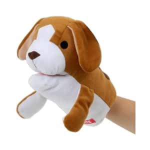 Bonbi ILOVEPETS 狗玩具 日本Bonbi ILOVEPETS Animal Mitten LoveDog 狗狗手偶玩具 啡白比高犬 一個入
