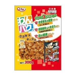 QPET 狗零食 日本Q-PET 狗小食 WANPAKU 夾心粒 雞+芝士 300g