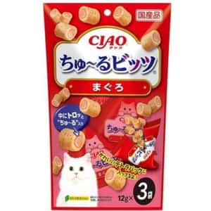 CIAO 貓零食 貓零食 CIAO 貓零食 日本軟心零食粒 金槍魚味 12g 3袋入(紅) (CS-171)