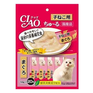 CIAO 貓零食 貓零食 CIAO 肉泥 貓零食 金槍魚味 14g 20本袋裝 (SC-121)