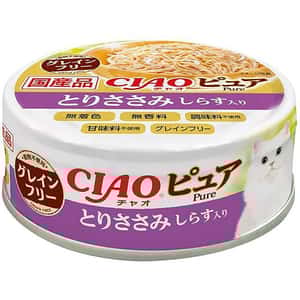 CIAO 貓罐頭 CIAO 貓罐頭 Pure系列 雞肉+白飯魚 70g