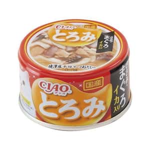 CIAO 貓罐頭 CIAO 貓罐頭 濃湯金槍魚+雞肉+魷魚 80g (紅橙) (A-53)