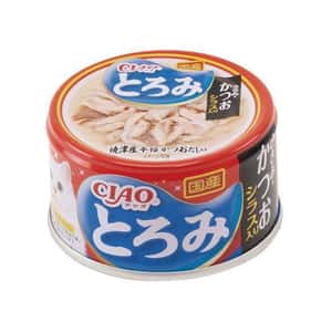 CIAO 貓罐頭 CIAO 貓罐頭 濃湯金槍魚+鰹魚+白飯魚 80g (紅藍) (A-45)