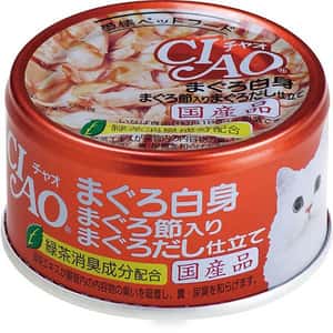 CIAO 貓罐頭 CIAO 貓罐頭 白身金槍魚+金槍魚節 85g (紅) (A-87)