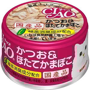 CIAO 貓罐頭 CIAO 貓罐頭 鰹魚+扇貝 85g (紫紅) (A-13)