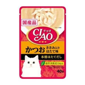 CIAO 貓濕糧 日本湯底軟包系列 鰹魚+雞肉+扇貝 40g (紅橙) (IC-203) (圖片3)