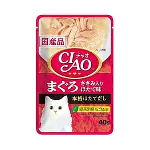 CIAO 貓濕糧 日本湯底軟包系列 金槍魚+雞肉+扇貝 40g (紅) (IC-201) (圖片3)