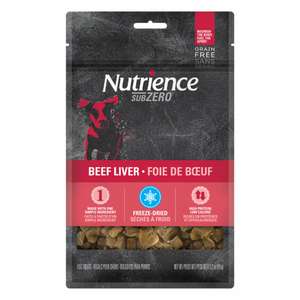 Nutrience 狗零食推薦：Nutrience SUBZERO 狗零食 凍乾脫水狗小食 鮮牛肝 90g (D6524)