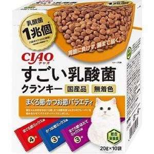 CIAO 貓糧 貓乾糧推薦：CIAO 貓糧 日本1兆個乳酸菌 金槍魚+鰹魚雜錦 20g 10袋入 (P-248)