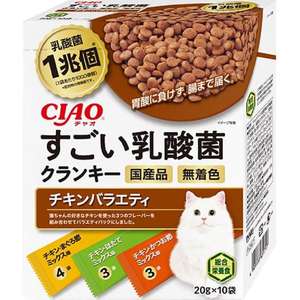 CIAO 貓糧 貓乾糧推薦：CIAO 貓糧 日本1兆個乳酸菌 雞肉雜錦 20g 10袋入 (P-247)