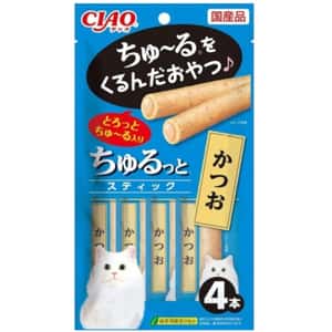 CIAO 貓零食 貓零食 CIAO 貓零食 日本軟心流心棒 鰹魚味 4本入