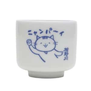 清酒杯品配件 日本清酒杯 楯の川酒造 貓貓豬口杯 たてにゃん 蛇の目肉球柄 1個入