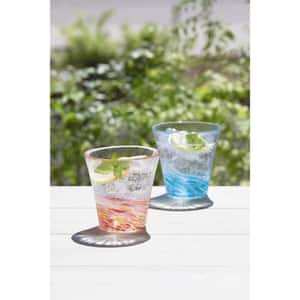 日本清酒杯 津輕 びいどろ 東雲淺葱清酒杯套裝 一套2個紅藍 (FS-71574) (圖片3)