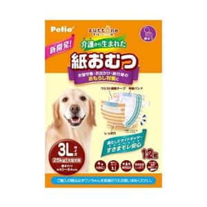 zuttone 狗尿墊 狗尿片 Petio zuttone 高齡犬護理專用 包圍式紙尿褲 寵物尿墊 狗尿墊 狗尿片 3L 12片 (91603093)