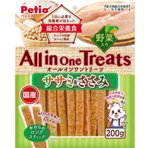 Petio 狗零食 Petio 狗零食 日本產All in One Treats 綜合營養 雞胸肉蔬菜長條(膠原蛋白 皮毛關節健康) 200g (90502652)