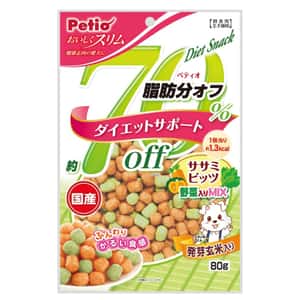 Petio 狗零食 Petio 狗零食 日本產 70% off 低脂雞胸肉蔬菜粒 減肥輔助 80g (90501280)