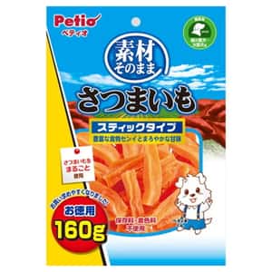 Petio 狗零食 Petio 狗零食 天然原味 香甜高纖乾甘薯條 腸胃健康 160g (90501326)