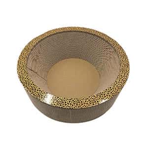 貓抓板 貓爬架 貓玩具 瓦楞紙嚴選貓抓板 豹紋碗形深 (MJ042)