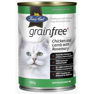 Fussy Cat 貓罐頭 Fussy Cat 無穀物營養罐 雞羊 400g (綠)