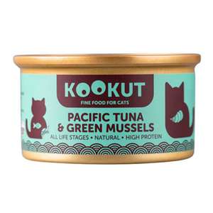 KOOKUT 貓罐頭 貓濕糧推薦：KOOKUT 貓罐頭 太平洋吞拿魚綠唇青口仔 70g (WCKUCW1010405)