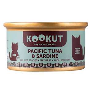 KOOKUT 貓罐頭 貓濕糧推薦：KOOKUT 貓罐頭 天然太平洋吞拿魚沙甸魚 70g (WCKUCW1008297)