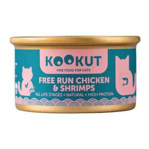 KOOKUT 貓罐頭 貓濕糧推薦：KOOKUT 貓罐頭 天然放養雞鮮蝦 70g (WCKUCW1008310)