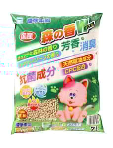 貓糧及貓砂 清貨特價區 日本猫砂楽園森の香W芳香消臭木砂 7L