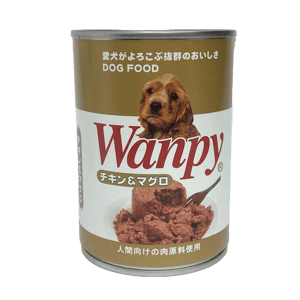 Wanpy 狗罐頭 狗濕糧推薦：Wanpy 狗罐頭 雞+吞拿魚配方 375g (YY850205)