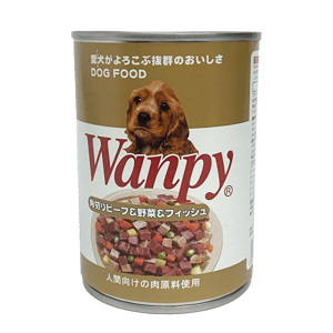 Wanpy 狗罐頭 Wanpy 狗罐頭 角切牛肉+菜+魚配方 375g (YY851097)