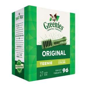 Greenies 狗零食推薦：Greenies 狗零食 Original Teenie 潔齒骨 的骰犬用 96支 27oz (10258164) (GR504)