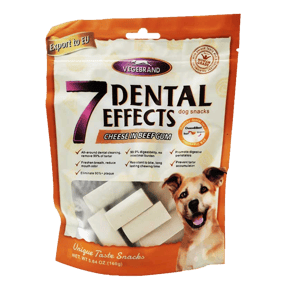 VEGEBRAND 狗零食推薦：VEGEBRAND 7重高效 除口臭磨牙潔齒小食 狗小食 牛肉芝士味 160g
