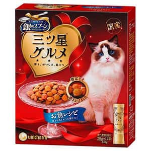 Unicharm 三星銀匙 貓零食 Unicharm 貓零食 日本三星銀匙貓脆餅 綜合魚味 240g (20g*12袋入) (G-33)