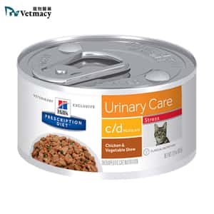Hills 處方糧 貓罐頭 Hills 處方糧 貓罐頭 c/d 泌尿系統護理及減壓配方 雞肉和燴蔬菜 2.9oz (3387)