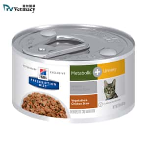 Hills 處方糧 貓罐頭 Hills 處方糧 貓罐頭 Metabolic 肥胖基因代謝及泌尿系統護理配方 雞肉燉蔬菜 2.9oz (10082)