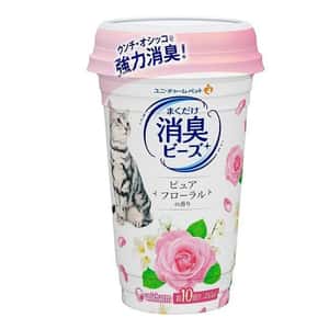 貓砂盆用消臭用品 Unicharm 日本貓砂盆消臭珠 粉紅花香味 450ml