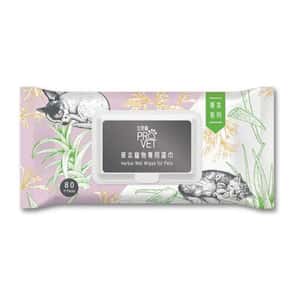 其他 ProVet位您寵 草本寵物專用濕巾 大 Herbal Wet Wipes for Pets Large 80片 (貓犬用) (W6836B01)