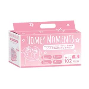 Homey Moments 狗尿墊 狗尿片 Homey Moments 6層鎖水 寵物尿墊 狗尿墊 狗尿片 [33x45 S碼 102枚] (粉紅色) (TAHMNA102SZZZ)