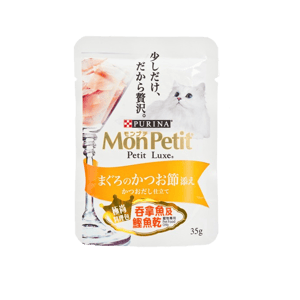 MonPetit 貓罐頭 MonPetit 貓濕糧 Luxe 極尚料理包系列 吞拿魚及鰹魚乾 35g (NE12373266)