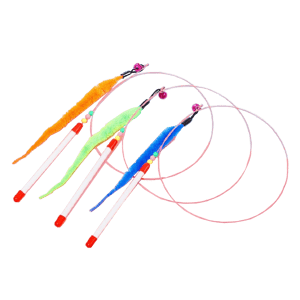 HelloDOG 貓玩具推薦：HelloDOG 玩具嚴選 飛翔鋼絲逗貓棒 毛毛蟲 1支