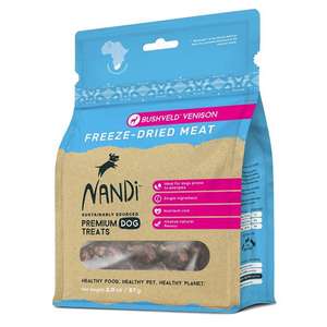 Nandi 狗零食推薦：Nandi 狗小食 凍乾鹿肉 Freeze Dried Bushveld Venison 57g (NA027R)