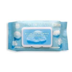 Homey Moments 貓犬用清潔美容用品推薦：Homey Moments 低敏柔軟濕紙巾(80片裝) 15*20cm (人寵可用) (DCHMCAPW4580C)