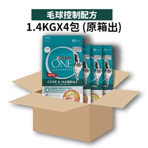 PURINA ONE 貓糧 Purina ONE 成貓糧 毛球控制配方 5.6kg 或 (4包1.4kg夾袋) (12468610)