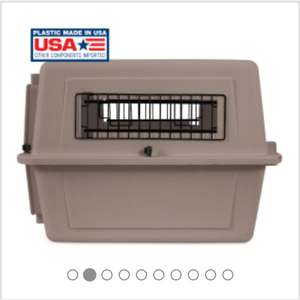 美國Petmate 健力時款運輸飛機籠 細碼 杏色 (16W*21L*15H) (21100) (圖片3)