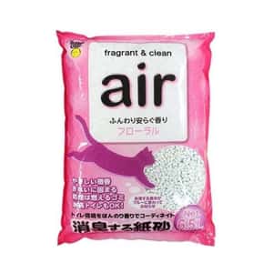 紙貓砂 日本Super Cat air除菌消臭 紙貓砂 花卉粉 6.5L