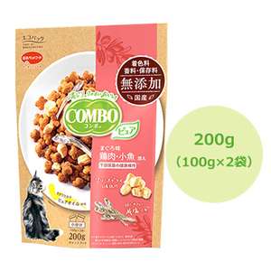 COMBO 貓糧 貓乾糧推薦：COMBO 貓糧 日本凍乾混合貓乾糧 金槍魚+雞肉+小魚乾 200g (粉紅)