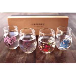 酒品配件 Accessories推薦：日本清酒杯 冷感變色四季玻璃杯 一盒4隻 - 限定品