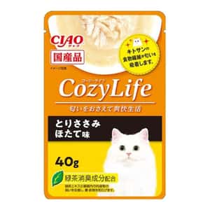 CIAO 貓罐頭 CIAO 貓濕糧 日本COZY LIFE軟包系列 雞肉扇貝 40g (黃) (IC-453)