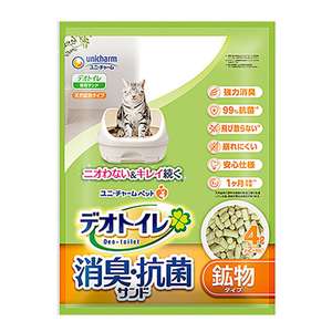 Unicharm 貓砂推薦：Unicharm 日本消臭大師防飛散消臭抗菌沸石 矽膠貓砂 原味 4L